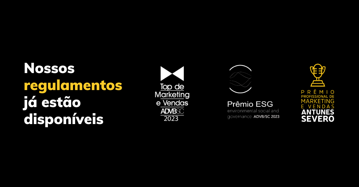ADVB/SC divulga regulamentos para as premiações 2023 da entidade