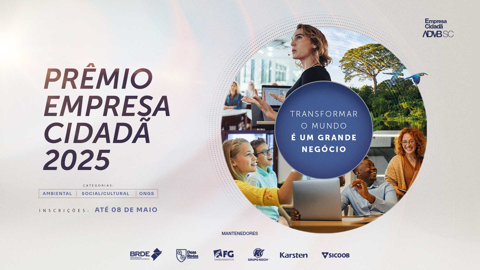 ADVB/SC abre inscrições para o Prêmio Empresa Cidadã 2025