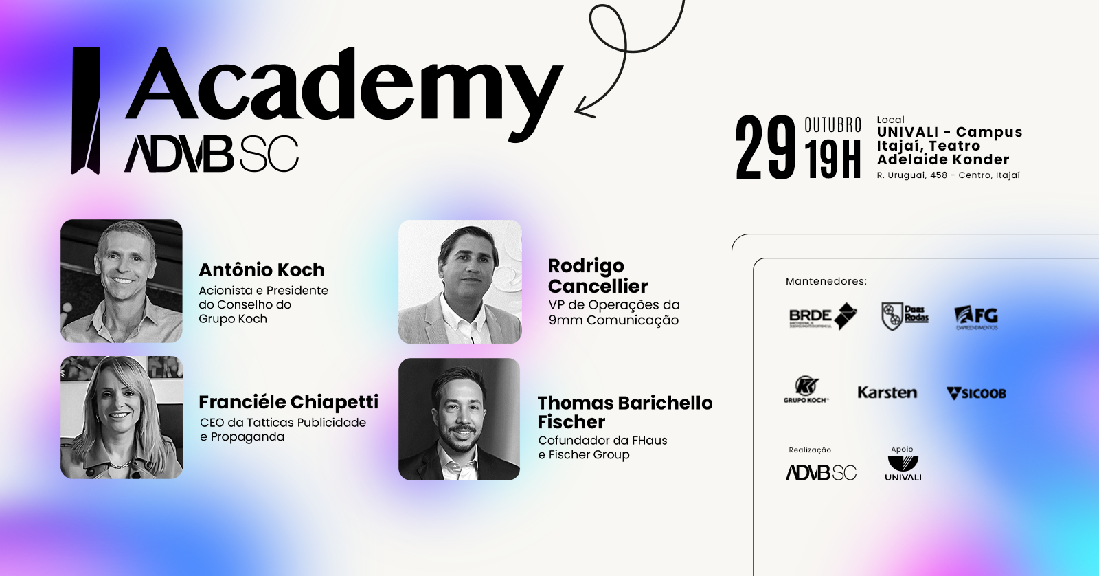 Líderes inspiram nova geração no ADVB/SC Academy